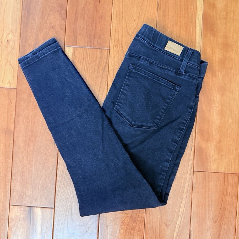 Judy Blue Jeans Womens 11/30 Black Skinny Fit High Waist Pull On Stretch Denim